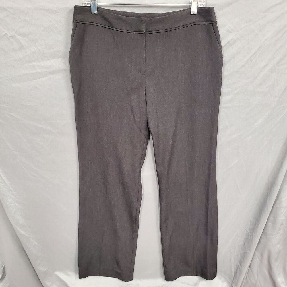 Rafaella Studio Dress Pants Womens Size 10 Straight Leg Mid Rise Charcoal Gray